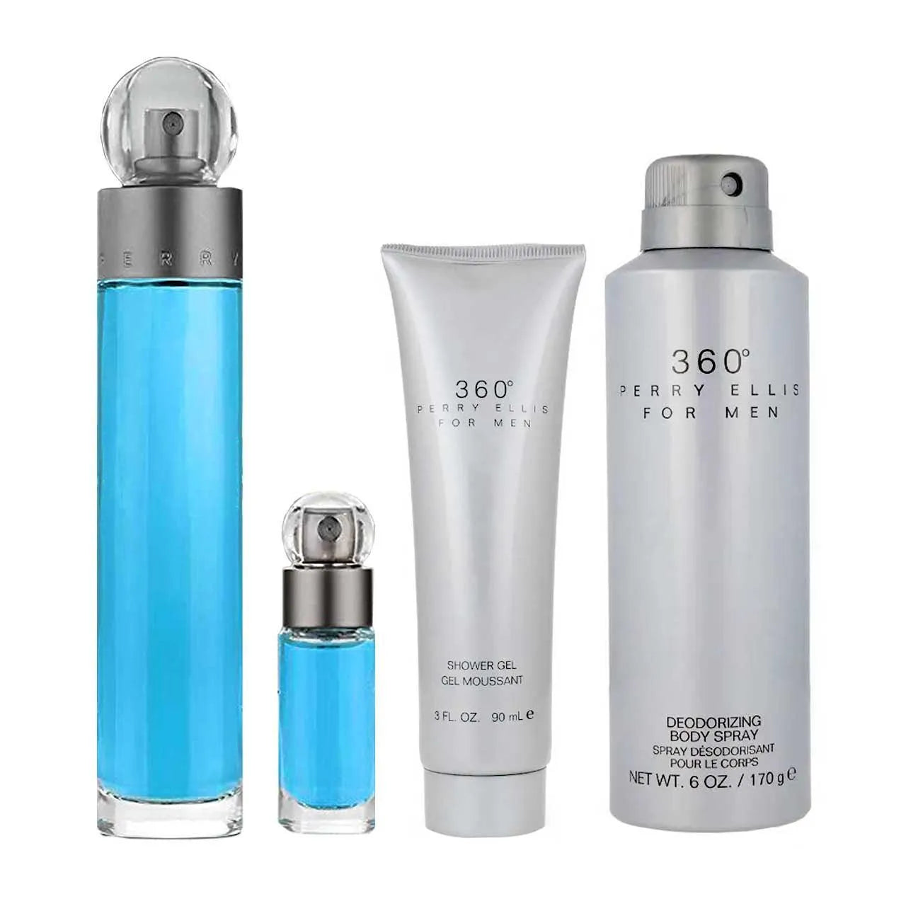 Set 4 Piezas 360º men Para Hombre De Perry Ellis edt 100ml - Arome México