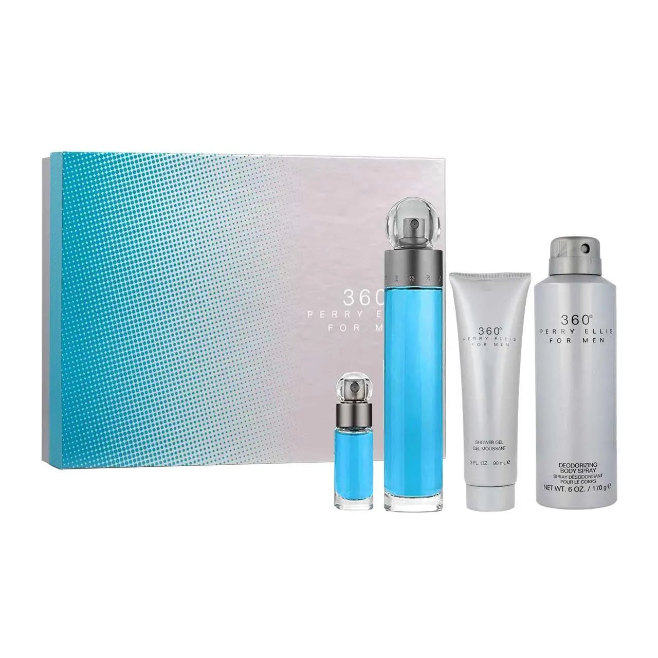 Set 4 Piezas 360º men Para Hombre De Perry Ellis edt 100ml - Arome México