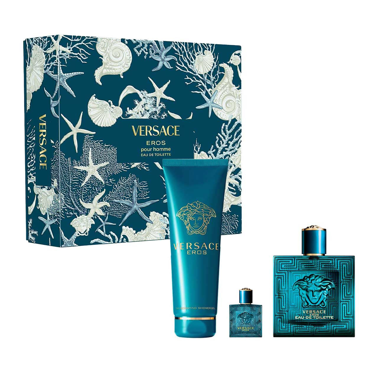 Set 3 Piezas Eros para Hombre de Versace EDT 100ML