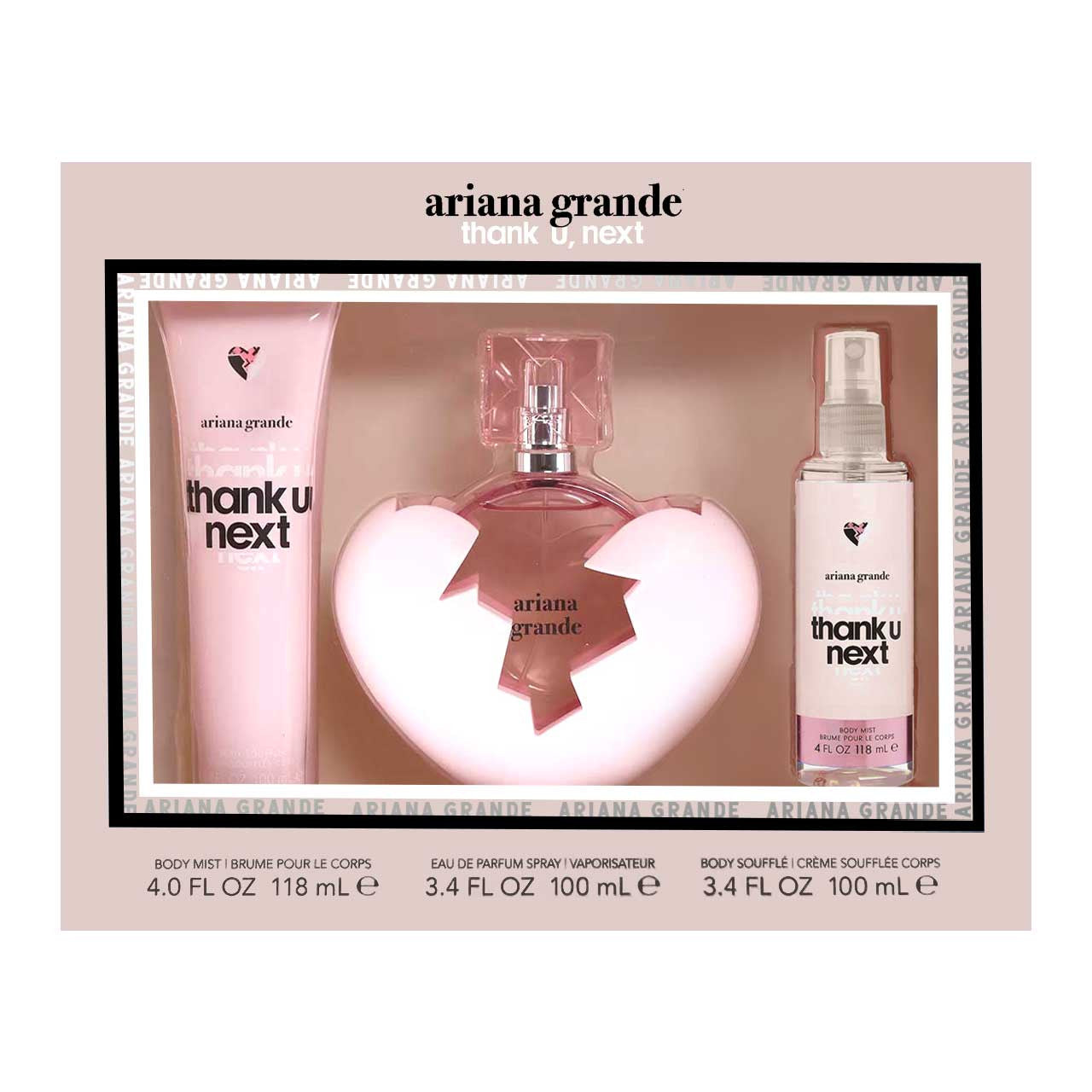 Set 3 Piezas Thank U Next Para Mujer De Ariana Grande EDP