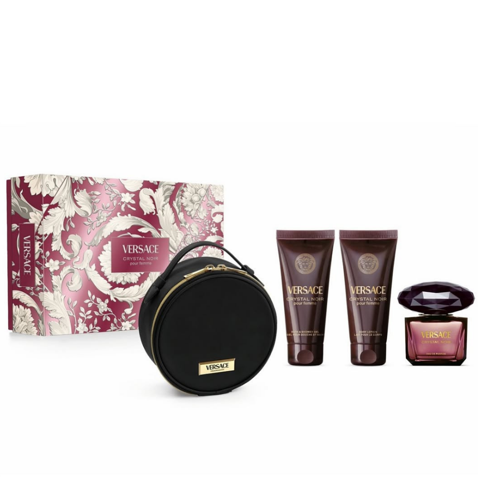 Set 4 Piezas Crystal Noir para Mujer de Versace EDP