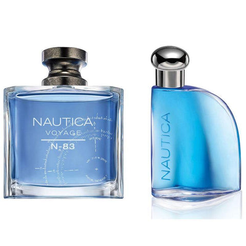 Paquete 2 Perfumes Nautica Voyage N-83 + Nautica Blue para Hombre de 100 ml