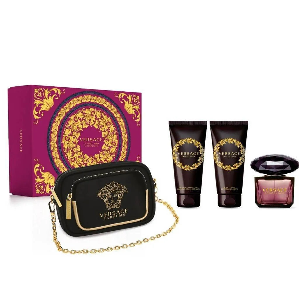 Set 4 Piezas Crystal Noir para Mujer de Versace EDT - Arome México