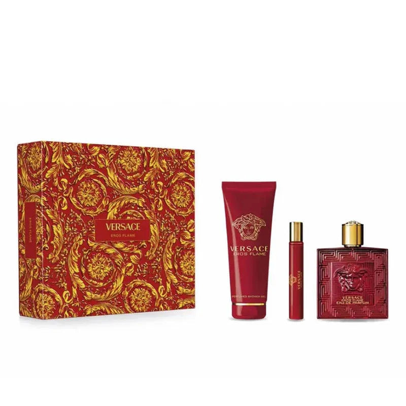 Set 3 Piezas Versace Eros Flame para Hombre de Versace EDP - Arome México